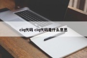 ciq代码 ciq代码是什么意思