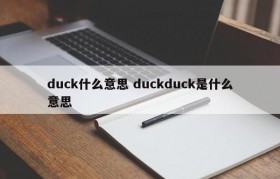 duck什么意思 duckduck是什么意思