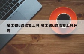 金士顿u盘修复工具 金士顿u盘修复工具在哪