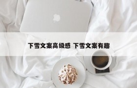 下雪文案高级感 下雪文案有趣