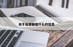 关于加速器是什么的信息